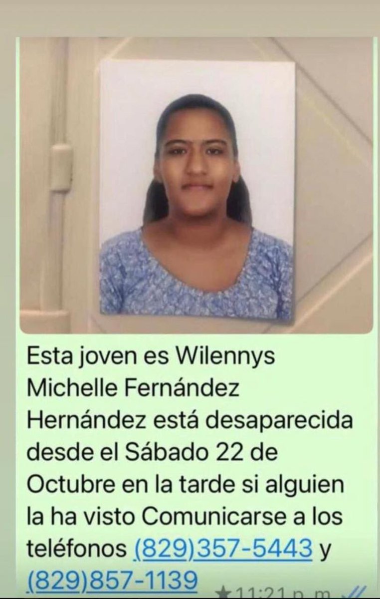 DesaparecidosR's tweet photo. Nos confirman los familiares de Wilennys que aún no saben nada de ella. Fue vista por última vez por los Barrancones de la Venezuela y padece de una condición del habla. https://t.co/kGNY7vAnqc