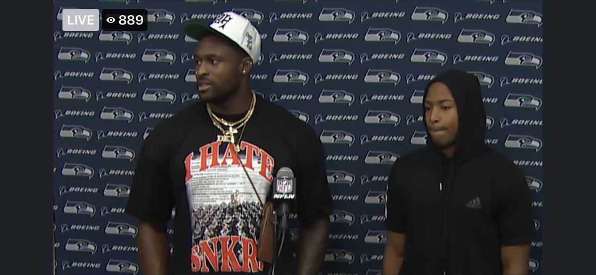 thebunchshow's tweet photo. @Seahawks @dkm14 @TDLockett12 looking like take your kid to work day. https://t.co/Dc4srSSXih