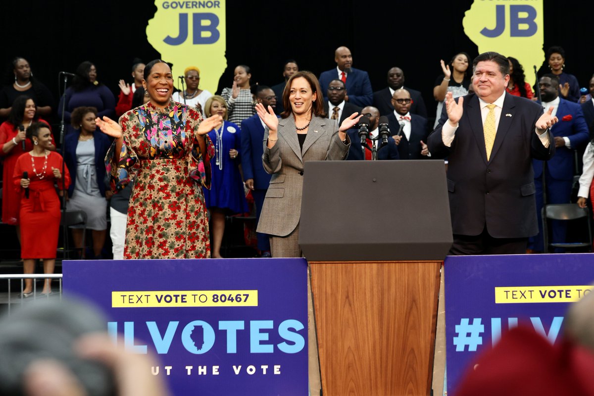 Juliana Stratton (@julianastratton) on Twitter photo In just two days, we’re going to show up for YOU to protect our state’s progress and future. I couldn’t be prouder of the future that we’ve built here in our state.
We can’t let up now, Illinois. Let’s get out there and do it all again with Madam VP <a href="/KamalaHarris/">Kamala Harris</a> herself! In just two days, we’re going to show up for YOU to protect our state’s progress and future. I couldn’t be prouder of the future that we’ve built here in our state.
We can’t let up now, Illinois. Let’s get out there and do it all again with Madam VP <a href="/KamalaHarris/">Kamala Harris</a> herself!