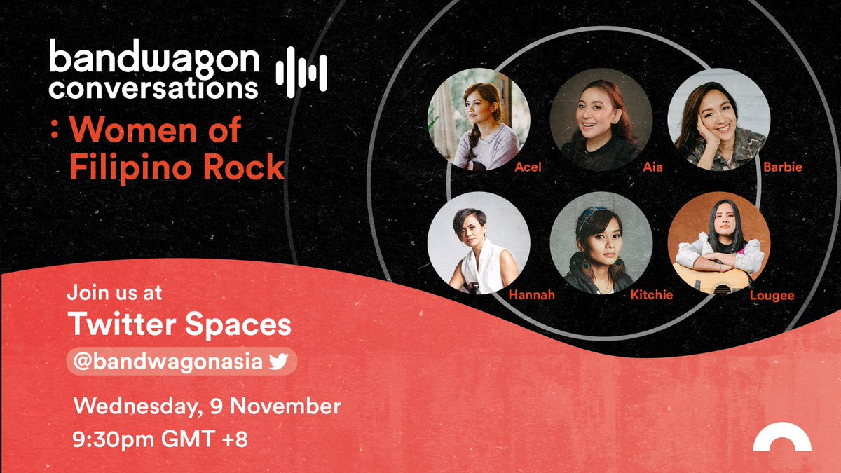 This Thursday in #BandwagonConversations: Barbie Almalbis, Aia de Leon, Kitchie Nadal, Acel Bisa, Hannah Romawac, and Lougee Basabas! x.com/i/spaces/1YqKD…