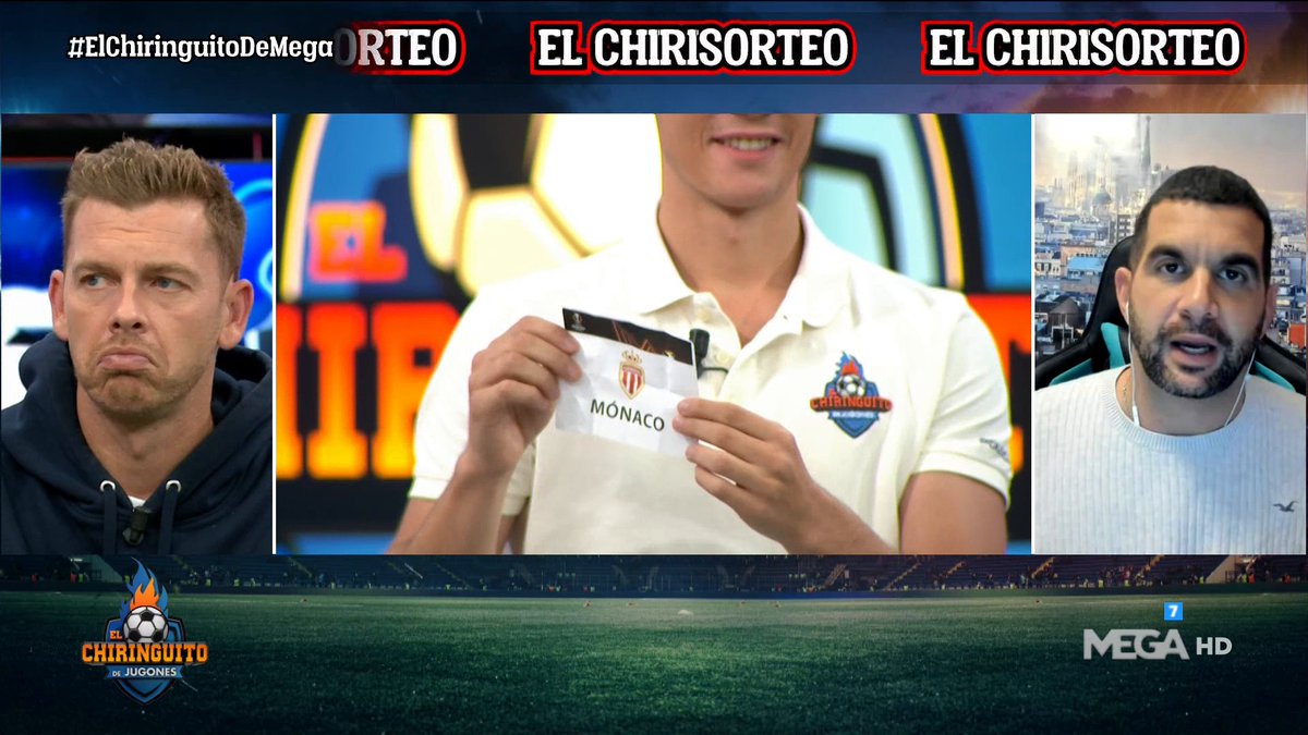 elchiringuitotv's tweet photo. ⚡️¡BARÇA vs AS MÓNACO!⚡️
😅Nuestro #ChiriSorteo prevé que los de Xavi se la jueguen en el Principado...
🤔Culé, ¿qué te parece? https://t.co/EyohVCorKv