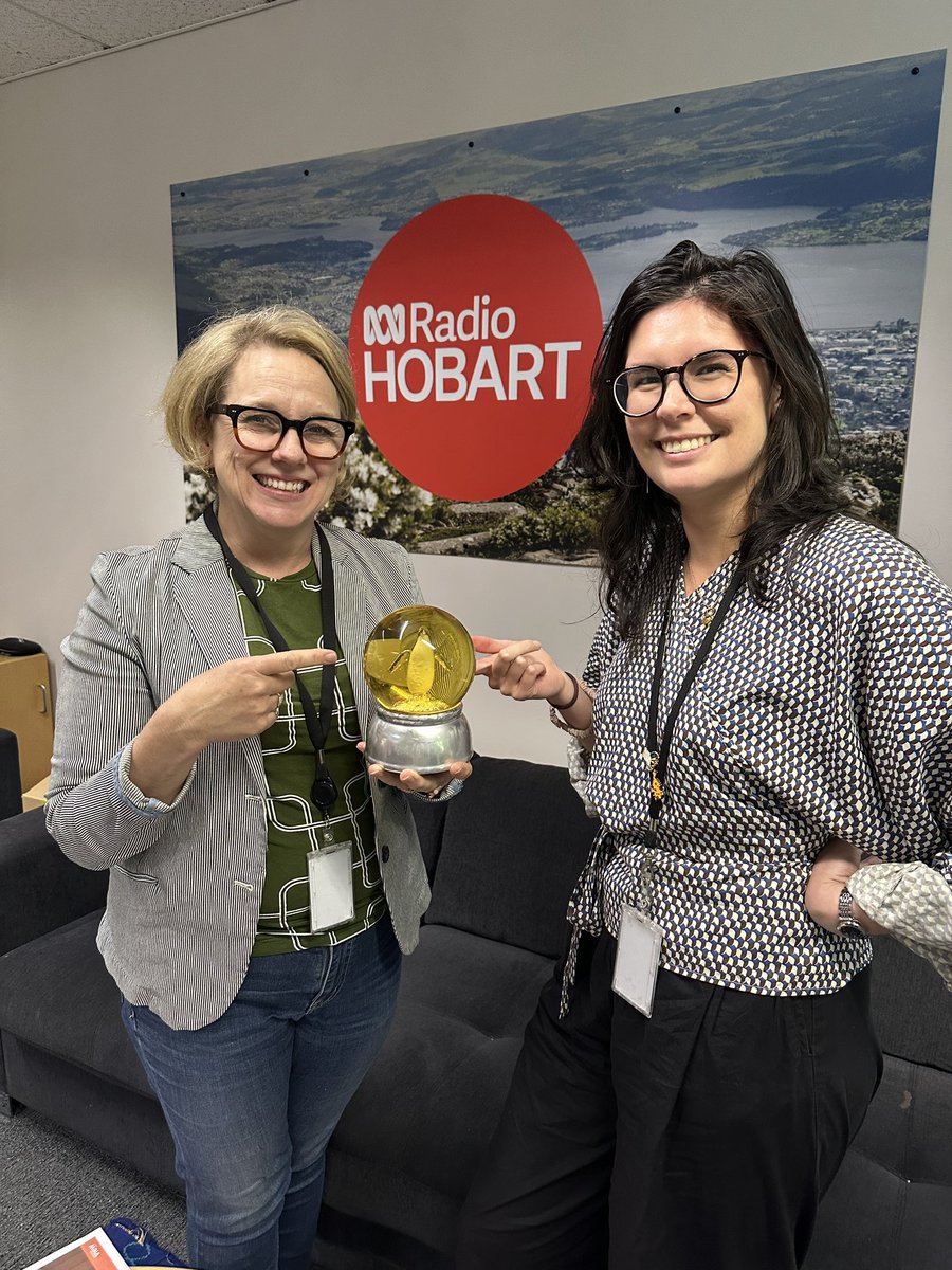 Well this doesn’t happen everyday..producing Mornings on @abchobart with the brilliant Isabel Howard when reg presenter and legend Mel Bush came over very poorly so mid steam I jumped on air to fill in the rest of the show! Honored to receive the High Performance Penguin Award.