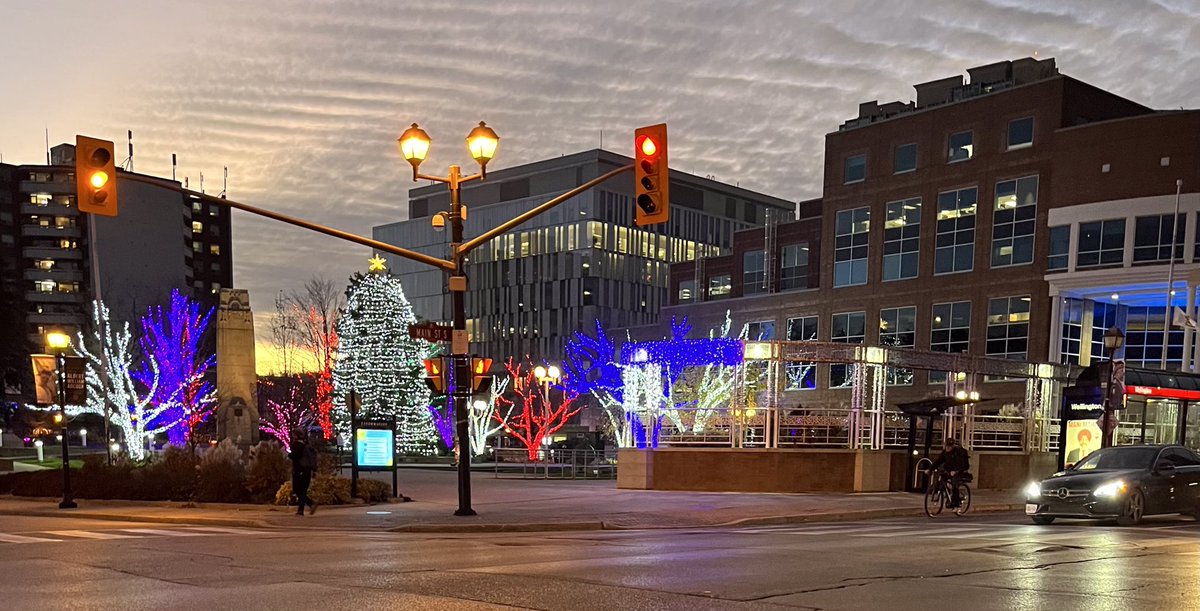 MSHelvey1's tweet photo. @CityBrampton , it seems disrespectful to have the Christmas tree and lights up before Remembrance Day. Can we keep those off please until after we have show respect to our veterans? https://t.co/bH6jlRdLSE