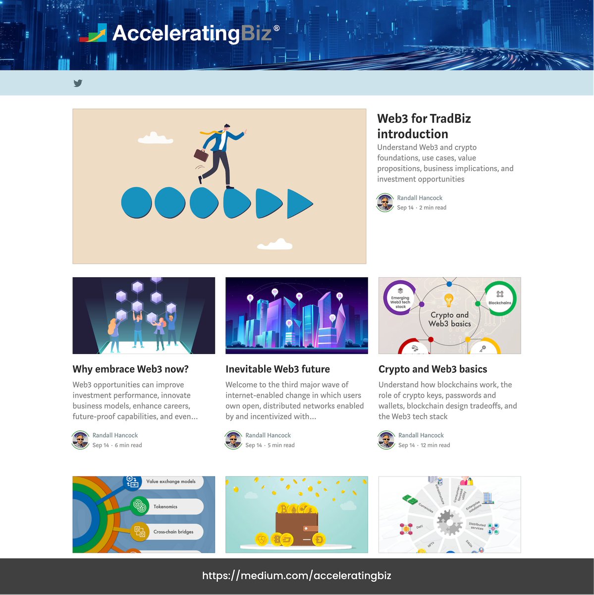 AcceleratingBiz's tweet photo. The #Web3 for #TradBiz masterclass is now available on Medium. Developed for TradBiz professionals, the series introduces you to what you need to know to understand, assess and address Web3 opportunities in your #business.

Check it out at https://t.co/yMOH9pyMKy . https://t.co/GWoTx519BM