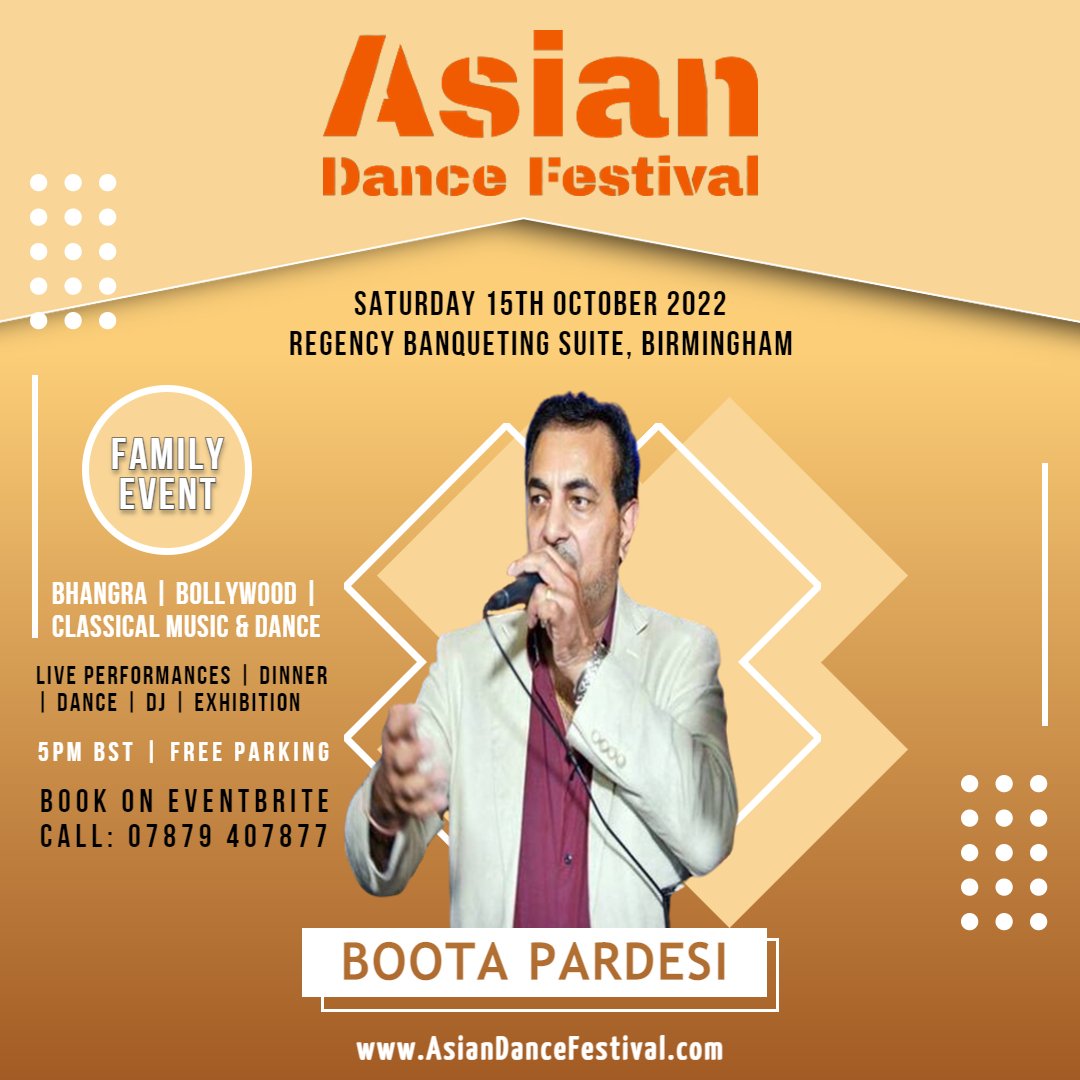 Thank you to the iconic bhangra legend Boota Pardesi for supporting Asian Dance Festival 2022.

This family event was a huge success in promoting south asian performing arts, culture and unity.

#asiandancefestival2022
#asiandancefestival 
#cultureunite