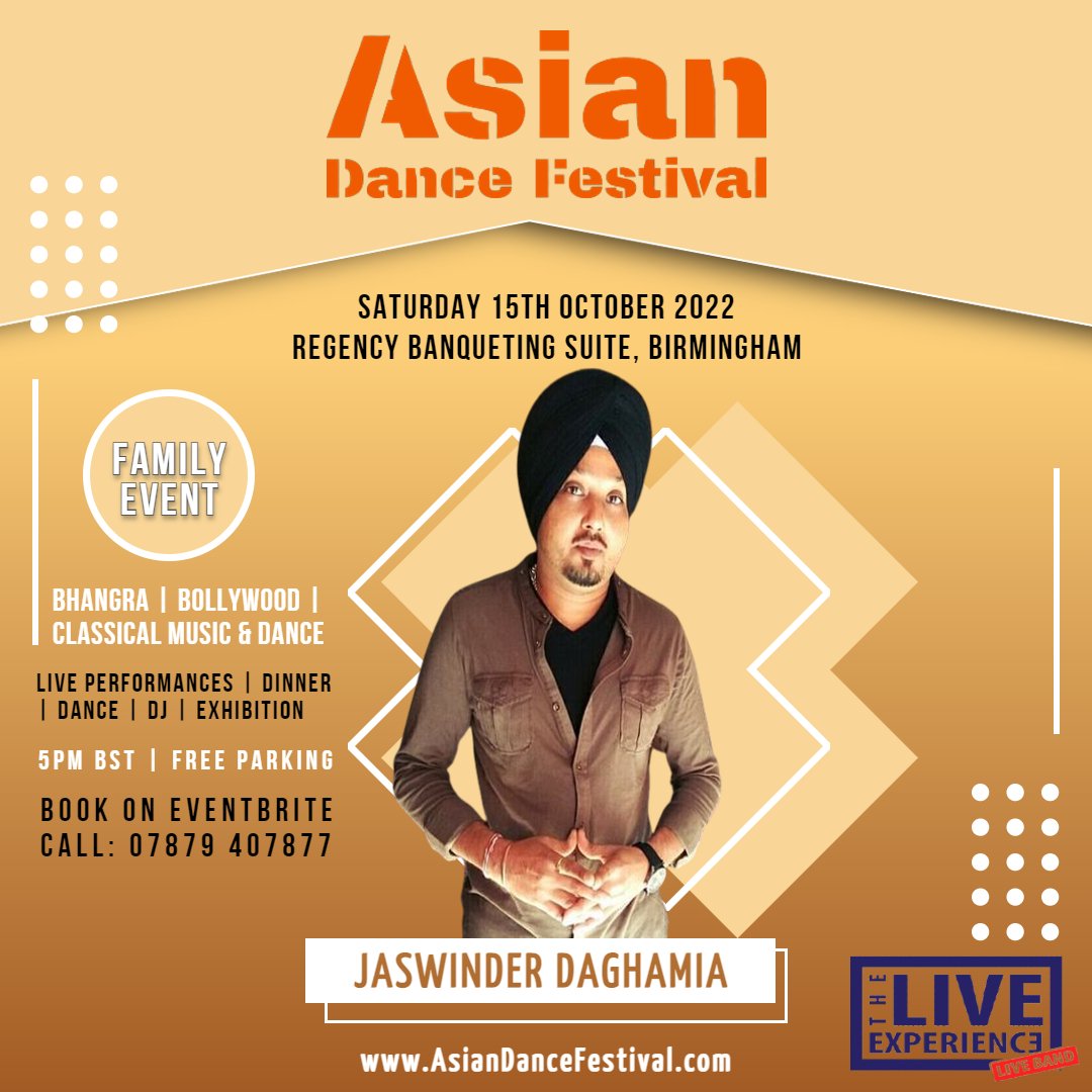 Thank you to the popular acclaimed international artist Jaswinder Daghamia for supporting Asian Dance Festival 2022.

This family event was a huge success in promoting south asian performing arts, culture and unity.

#asiandancefestival2022
#asiandancefestival 
#cultureunite