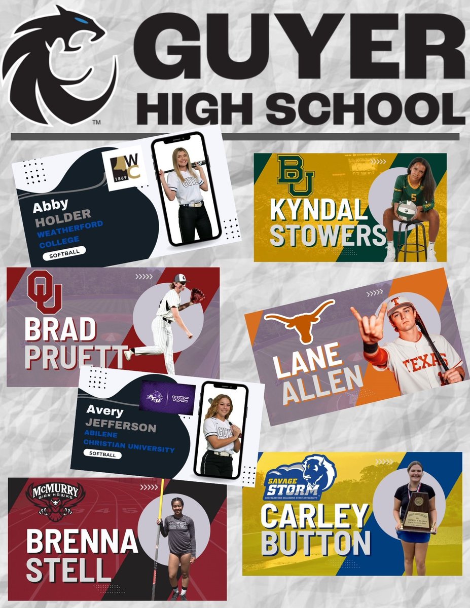 NicoleJund's tweet photo. Join us as we proudly announce the early signing of NCAA #NLI by 19 Guyer High School Athletes. We welcome you to join us in the Wildcat Gym at 8:00am on November 9th as we celebrate their achievements. One a Wildcat, Always a Wildcat! #Southside @GHS_Wildcats @GuyerAthletics https://t.co/vgwJQPypRc