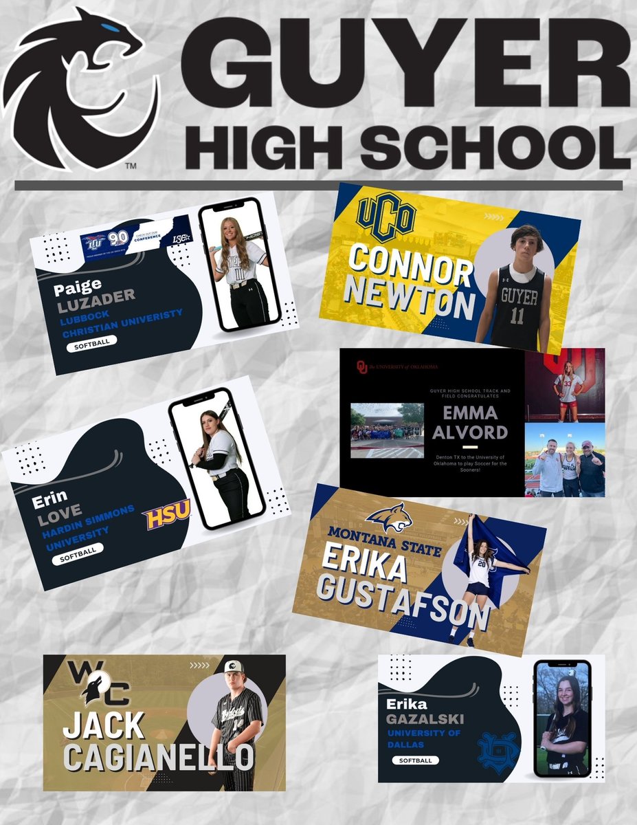 Join us as we proudly announce the early signing of NCAA #NLI by 19 Guyer High School Athletes. We welcome you to join us in the Wildcat Gym at 8:00am on November 9th as we celebrate their achievements. One a Wildcat, Always a Wildcat! #Southside <a href="/GHS_Wildcats/">Guyer HS Wildcats</a> <a href="/GuyerAthletics/">Guyer Wildcat Athletics</a>