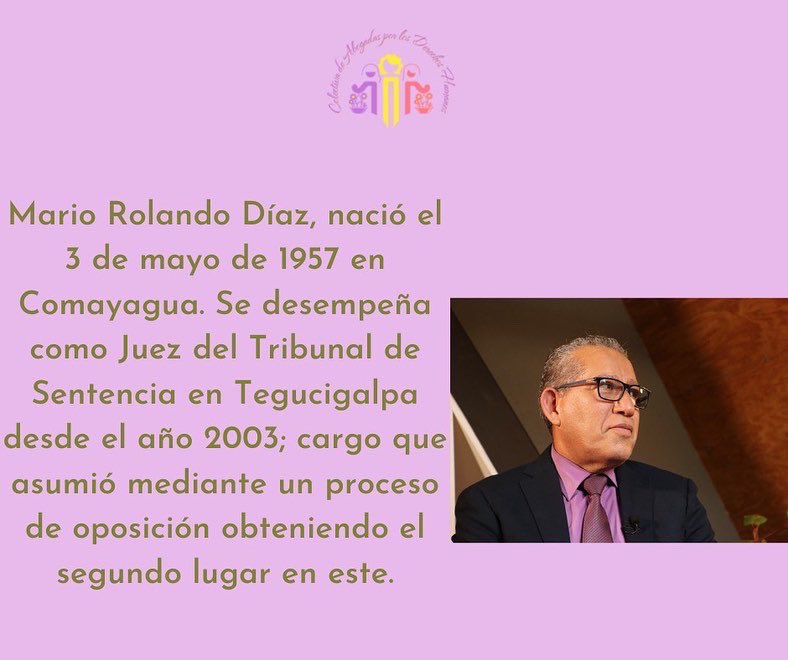 colectabogadas's tweet photo. En esta nueva campaña de #postulantesquedebemosconocer en camino a una Corte Suprema de Justicia justa para todas y todos, el día de hoy presentamos al abogado y notario Mario Rolando Díaz. 

#postulantesquedebemosconocer https://t.co/NkS2w6Aeaj