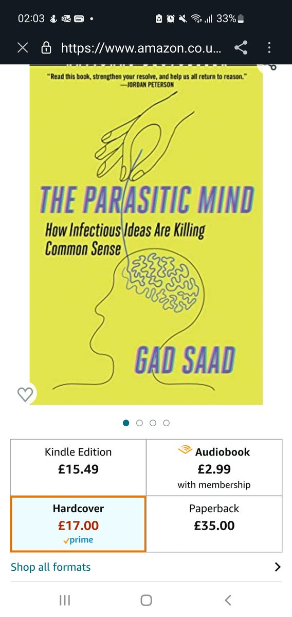 Just ordered from the thoughts of the very funny and thought provoking <a href="/GadSaad/">Gad Saad</a>