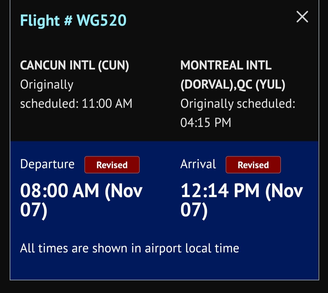 AngelloConcerto's tweet photo. @sunwingvacay do better
Almost 48H delayed departure
#Sunwing #sunwingdelay https://t.co/fmG9Z5GNck