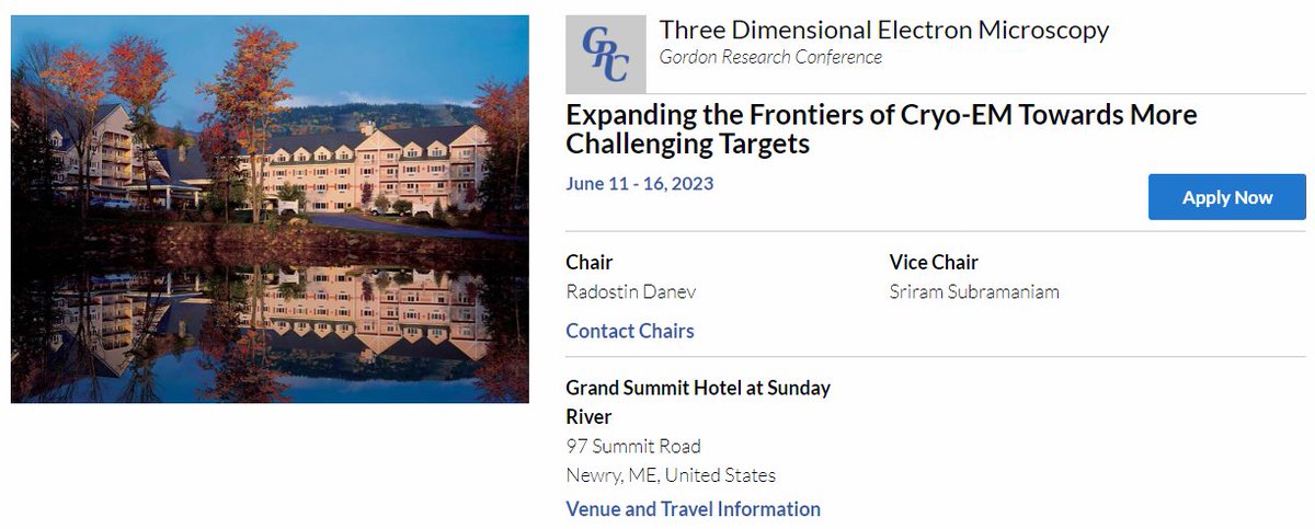 The 2023 #3DEM #GRC is open for applications and we are now starting to periodically review them. To improve the chances of being accepted, please provide a title and a short abstract of you poster!📜✍️🙂👍
grc.org/three-dimensio…