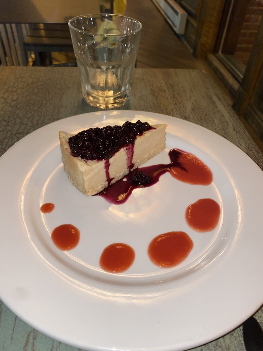 planttofork's tweet photo. Most important meal: dessert! Had to flip a coin to decide and ended up with the Lemon Cheeze Cake (I usually go chocolate > fruit dessert). It served up a very zesty lemon flavor and tart blueberry lavender compote. This + the warm breeze made me feel like I was back in summer https://t.co/OO9Egzw3E0