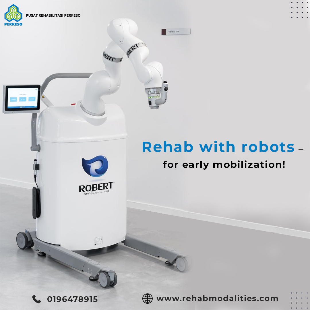 RehabModalities's tweet image. ROBERT® is our innovative and flexible #RoboticSolution for rehabilitation of the #LowerLimbs. The #Robot supports #Physiotherapists with an intensified #Rehabilitation and starts #EarlyMobilization. Meet ROBERT® at zcu.io/c0DT
#RehabilitationRobot #MedicalRobot