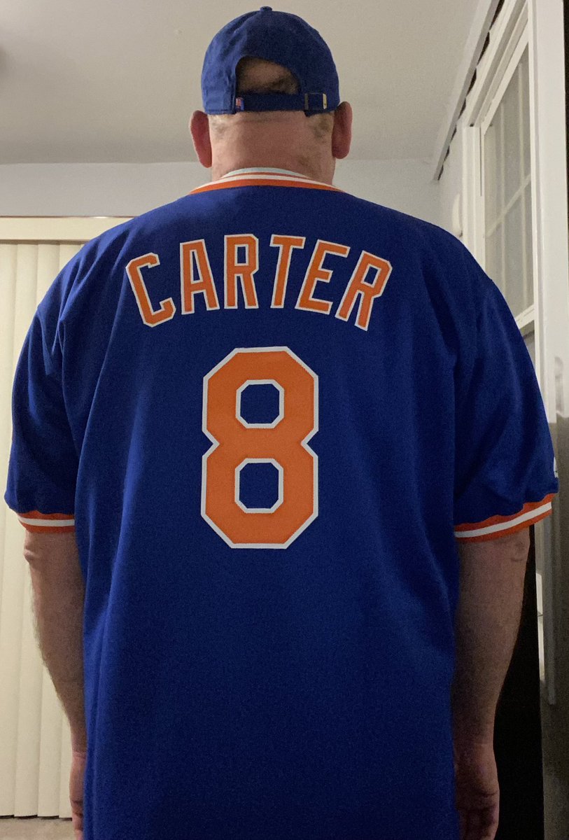 DolansBBallLife's tweet photo. So psyched to get my mid-1980’s GARY CARTER blue Jersey. One of my favorite @Mets uni’s ever!! 🧡💙 #LGM @GaryCarterKid #Mets1986 https://t.co/4MbiS2QxzP