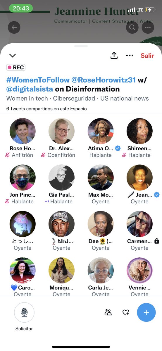 Join the space Women to follow with @RoseHorowitz31 with @digitalsista 

twitter.com/i/spaces/1DXGy…

@jeanninehunter @VennieKocsis @carolekingnyc @DesiaDesigns @jdp23 @digitalsista @atima_omara @Alexandria_SZ