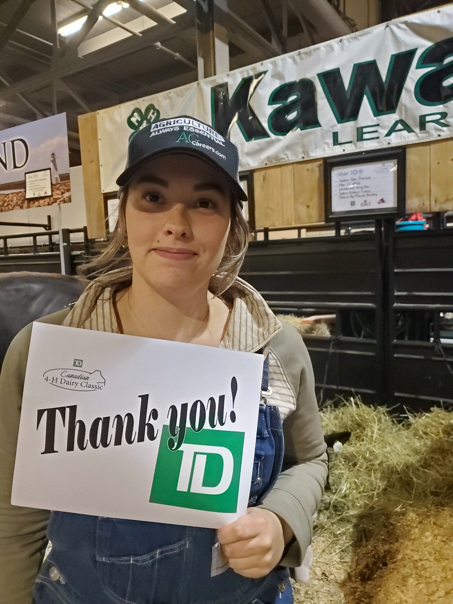 Mr4H's tweet photo. Thanks @TD_Canada for your generous support of the @TD4HClassic. An incredible experience that builds confidence and character in our future leaders in agriculture! #4His4me @RAWFagriculture https://t.co/bVcUlxLAi5