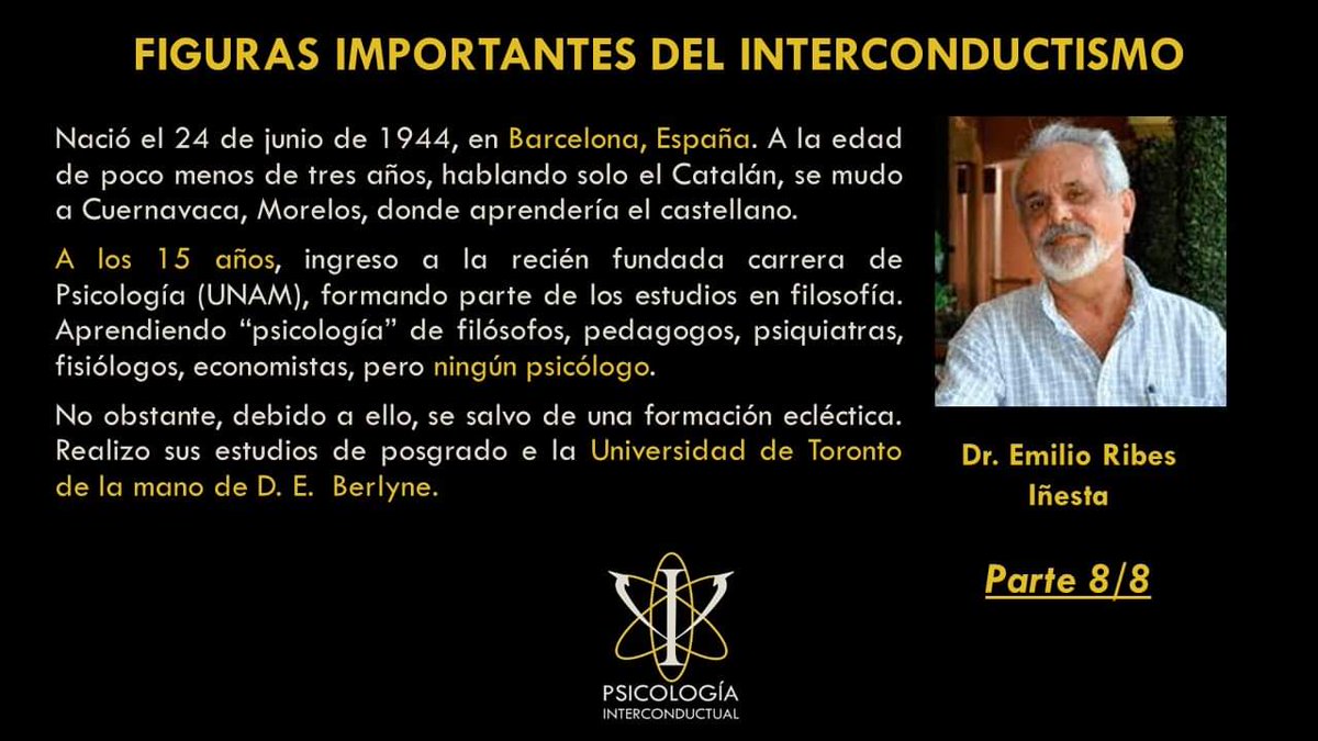 PsiInterconduc1's tweet photo. ¡Figuras importantes de la psicología!

Era inevitable tener que hablar de Emilio Ribes,muchos lo terminan odiando, muchos lo terminan amando, pero sin duda alguna, la mayoría termina bien confundido después de leerlo 
#psicologiainterconductual #interconductual #Interconductismo https://t.co/YuMTfDX5rv