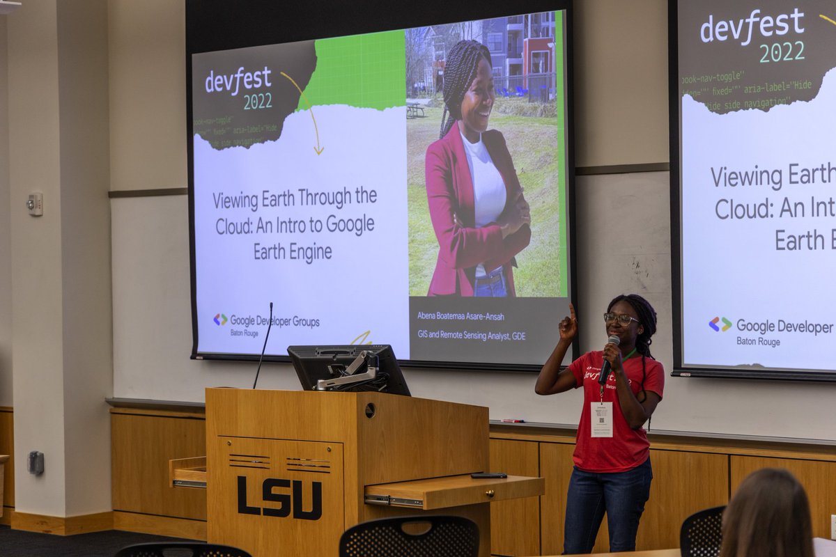 Ms_Pixels's tweet photo. I’d like to appreciate @GDG_BatonRouge for giving me the opportunity to #speak, network and give valuable insights on the use of #GEE at the just ended #DevFestBR conference.

Kindly find below the link to my slides if interested 👇 

https://t.co/955XYVR6o5 https://t.co/Jy3mDKvBV6