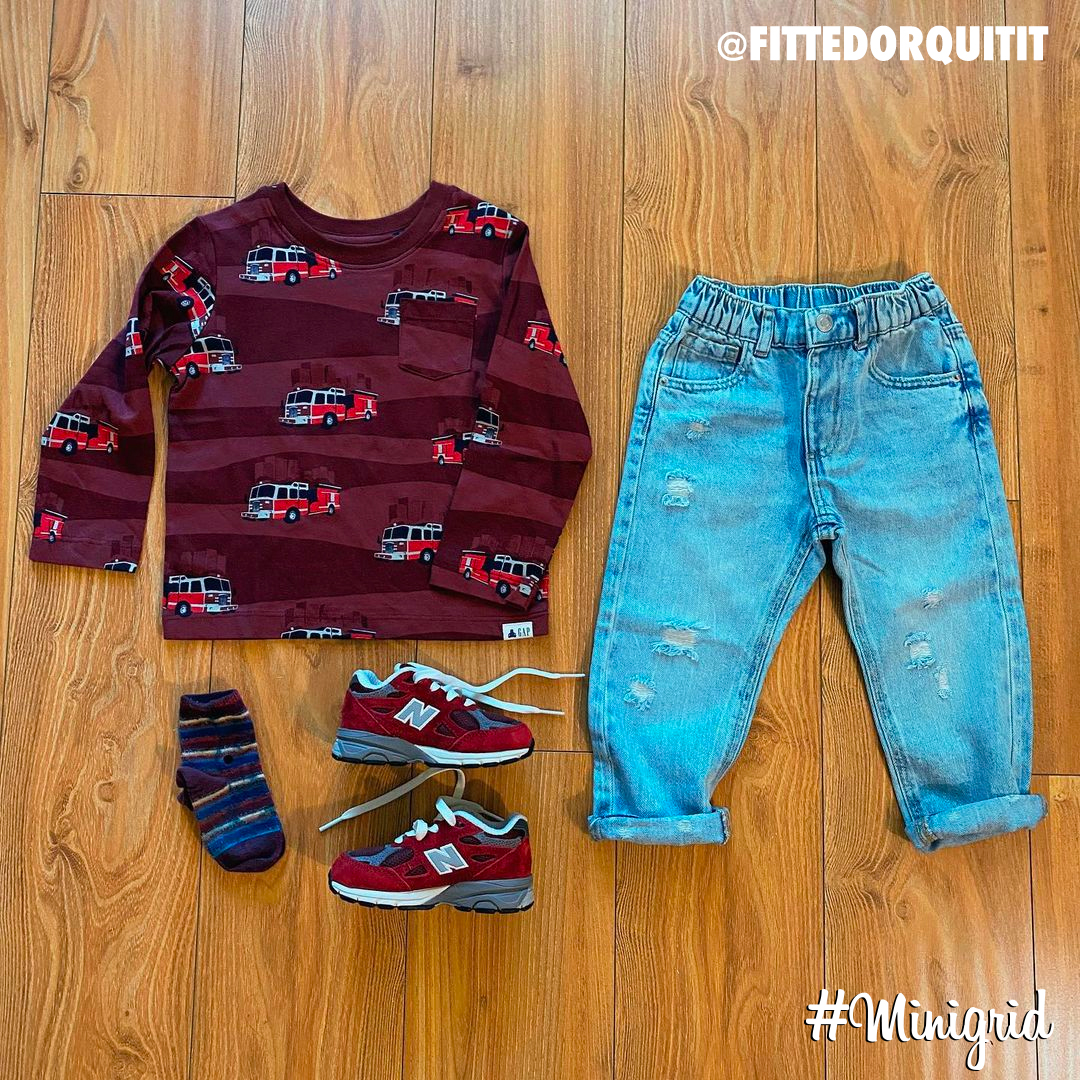 minigrid's tweet photo. Today's top #minigrid is by @fittedorquitit.
▫️ #GapKids #Tee
▫️ #Zara #Denim
▫️ #NewBalance990 #Kids 
▫️ #Stance #Socks https://t.co/tByenY5W4T