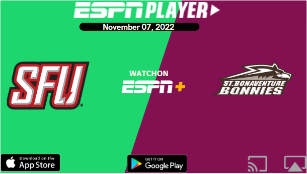 SoftEX3's tweet photo. Saint Francis (PA) 🆚 St. Bonaventure | NCAA Men's Basketball 2022
•⏰7:00 PM EST
•🗓️ November 07, 2022
📺 https://t.co/5FWtM8LOIR
📊https://t.co/wPntMPmlaZ 
@RedFlashMBB @SFUCoachKrim @Land0Moore @MilesWebb5 @Joe_Causgrove @__cam1k @McneillKeshawn @scanlonbrendan1 https://t.co/tIATLSEvGh