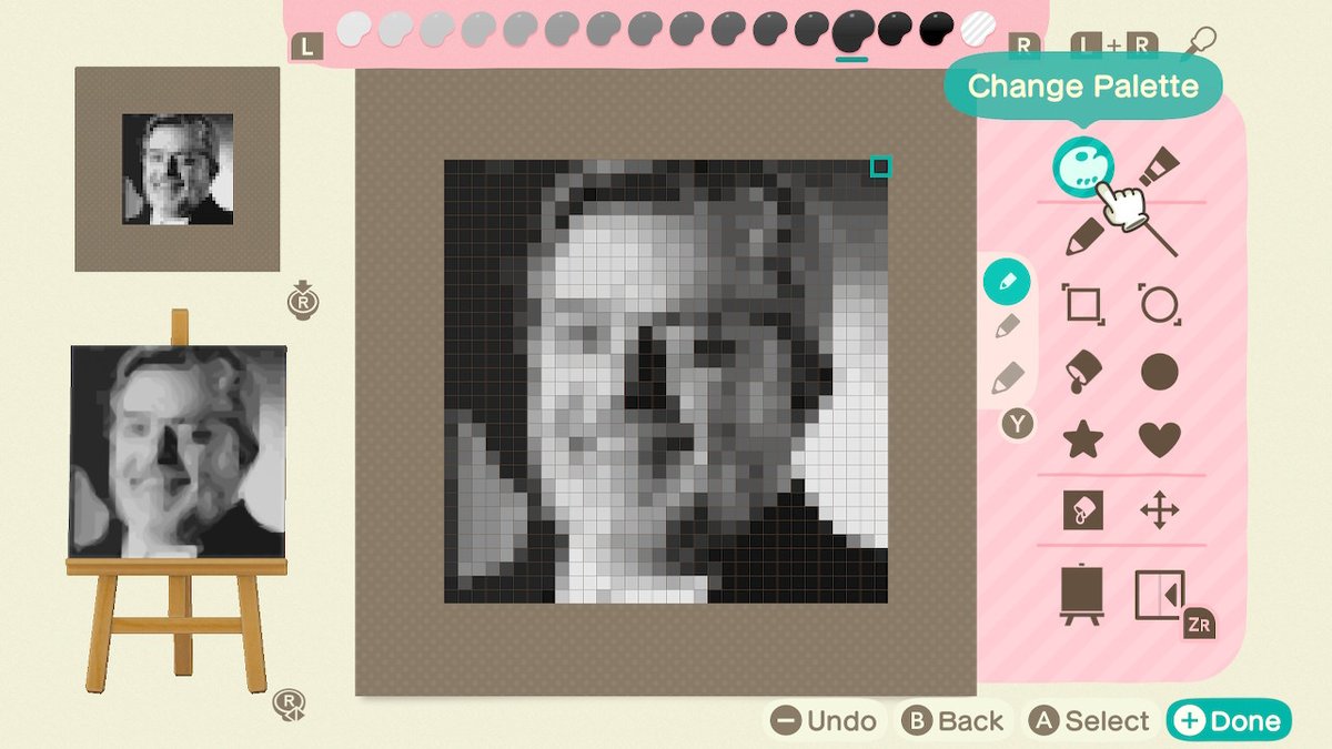 roger_sheng's tweet photo. Maybe I'm really done with these portraits? I don't know.
#ACNHpatterns #AnimalCrossing #ACNH #NintendoSwitch https://t.co/garYHgyF65