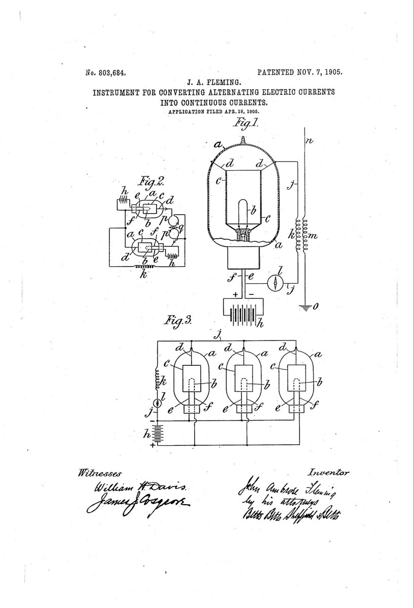 World of Engineering on Twitter "On Nov 7, 1905, J.A. Fleming receives