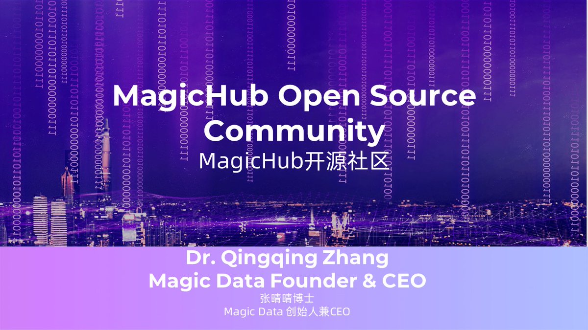 Magic_Data_Tech's tweet image. 🤗Hi there! Welcome to our open-source AI data community!! See introduction of MagicHub by our Founder&amp;amp;CEO Dr. Qingqing Zhang: magichub.com/magichub-unloc…