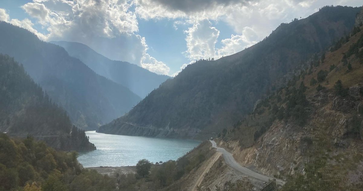 Gurez sector… this river is called KrishnaGanga on our side of the border, when it enters Pakistan (PoK), it becomes Neelam.
A reservoir has been recently built over it in the area which is serving the locals well.