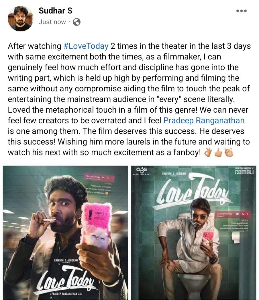 #LoveToday A show stealer from <a href="/pradeeponelife/">Pradeep Ranganathan</a> 👏🏼👏🏼👏🏼