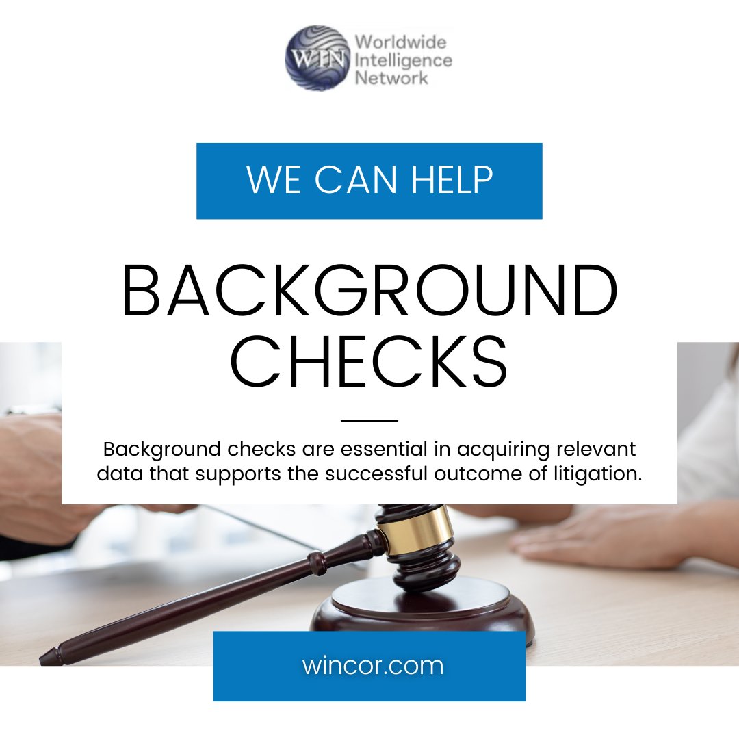 WincorServices's tweet photo. We perform a comprehensive executive level, pre-employment, personal and business background investigation for the subject(s) you need to know more about, based on exceptional confidential sources that are located in almost every metropolitan city in the world. https://t.co/IFHNFnOGhG