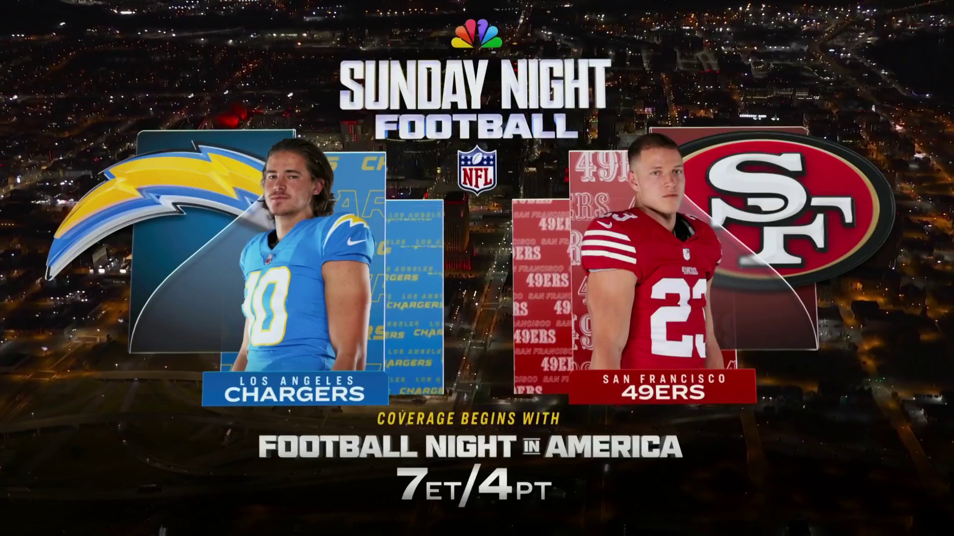 Sunday Night Football on NBC on X: 'Next week on Sunday Night Football!  #BoltUp vs. #FTTB - who ya got?!  / X