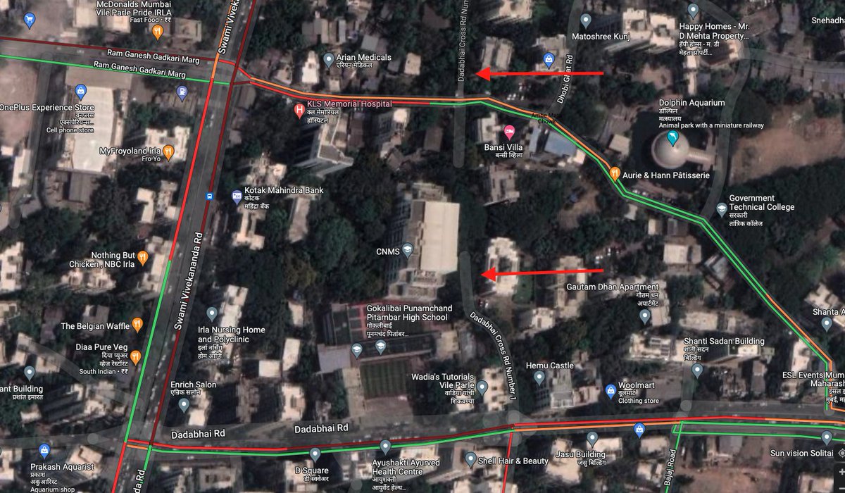run_pd_run's tweet photo. With shutdown of #gokhalebridge traffic will be diverted to the Parle bridge. There was a contiguous road between Dadabhai Crossrd #1 &amp; #2. Can that be cleared to ease the school traffic? 
@mybmc @AmeetSatam @mumbaitraffic @traffic_mumbai https://t.co/lHW7vkR3B0