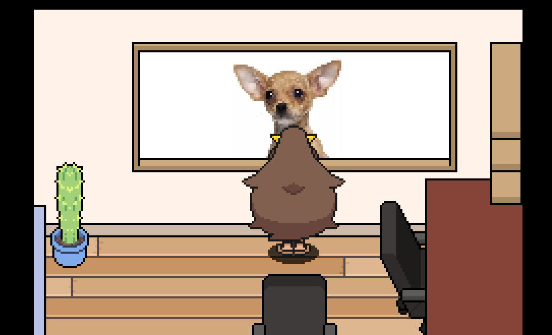 DynoPunch's tweet photo. Dev log 8 - 11/9/2022
Making interiors.
I usually put a picture of a chihuahua in the game if i'm not sure what to put somewhere.
So if you see a chihuahua anytime some, i'm stumped!
#gamedevelopment #IndieGameDev
#projectsummer https://t.co/kN20xeNPE2