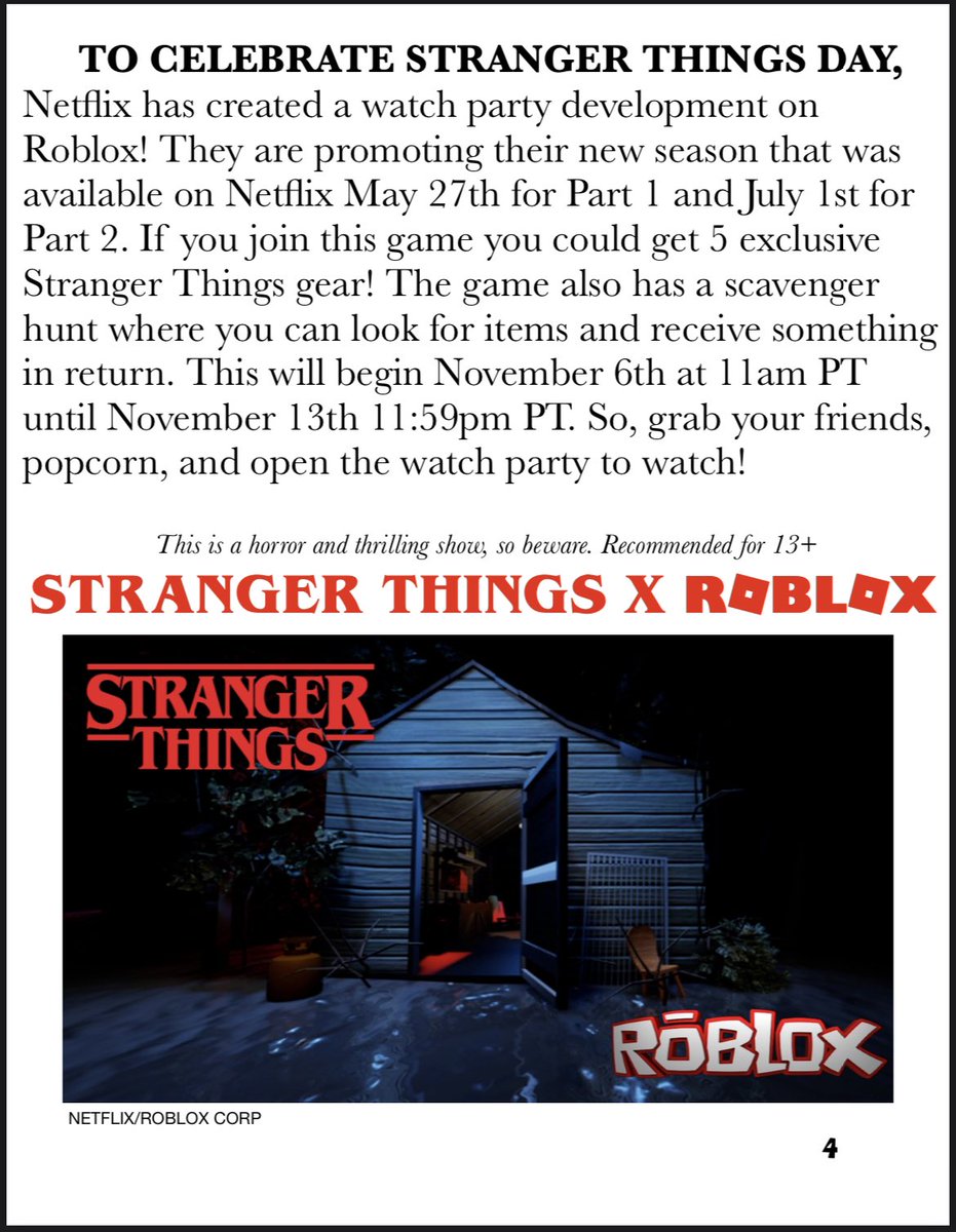 robuzzmagazine's tweet photo. First Issue! #roblox #RobloxDown #robuzzmagazine #eltonjohn #StrangerThingsDay #robloxwatchparty #strangerthingswatchparty https://t.co/Z9NFzgyna0