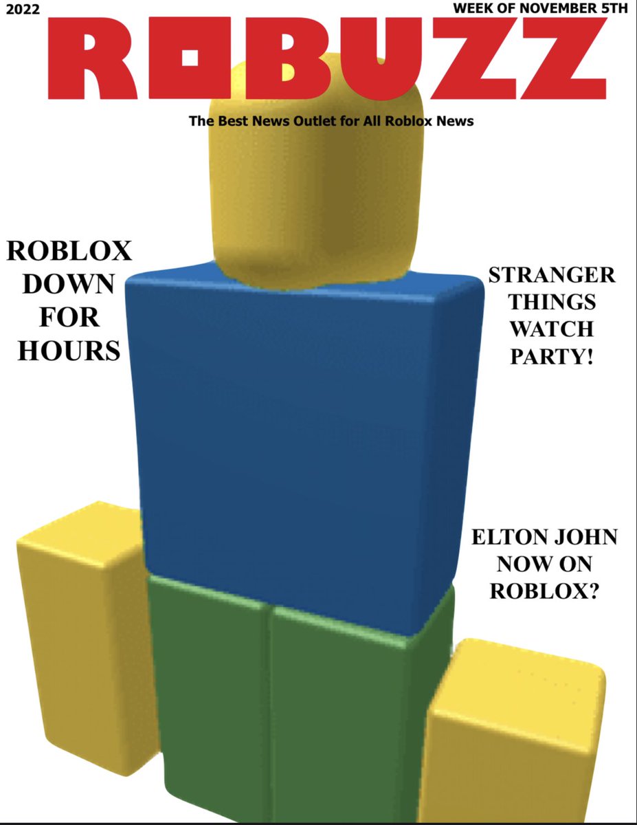 robuzzmagazine's tweet photo. First Issue! #roblox #RobloxDown #robuzzmagazine #eltonjohn #StrangerThingsDay #robloxwatchparty #strangerthingswatchparty https://t.co/Z9NFzgyna0