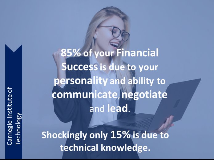 ImJattala's tweet photo. 85% of your financial success is due to your personality and ability to communicate, negotiate and lead. Shockingly only 15% is due to technical knowledge.
~Carnegie Institute of Technology
#MondayMotivation #MondayLove
#ManagementSprint #Week45
#Pakistan500B2030 🇵🇰 https://t.co/06wLyoSBwD