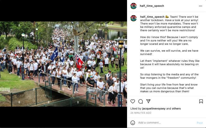 theluckylance's tweet photo. 1/2 Freemason and #freedumb #influcencer Christian Mack of the #failed National Education United protest group is now spreading #disinformation and #fearporn about the next round of Lockdowns that are coming.

What is Mack hiding? 

#cookers #grifting #notaprotest https://t.co/qfJESGqEGe