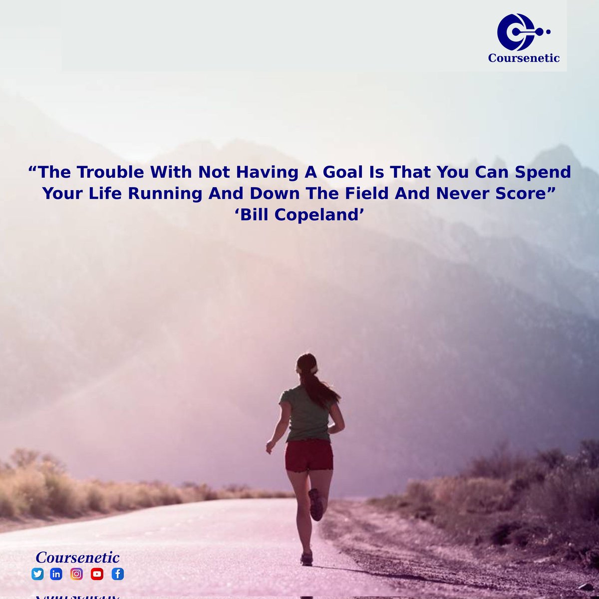 coursenetic's tweet photo. Goals give our lives meaning.

Setting goals and then working ridiculously hard to achieve them sets you on the path of living a purpose driven life.

You're not just moving aimlessly as the wind directs you.

What are your goals for the week Share with us in the comment section. https://t.co/XN7aJIckYq