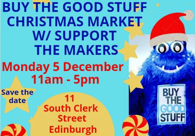 esenscot's tweet photo. Yes, it's that time of year again! ππ
Save the date for our BTGS Christmas Market and support #socialenterprise this festive season ππ (Monday 5 December) 4 weeks today!
#supportsocent #buythegoodstuff #giftswithimpact #thegoodstuffnetworkedinburgh https://t.co/e2vN9KzOku