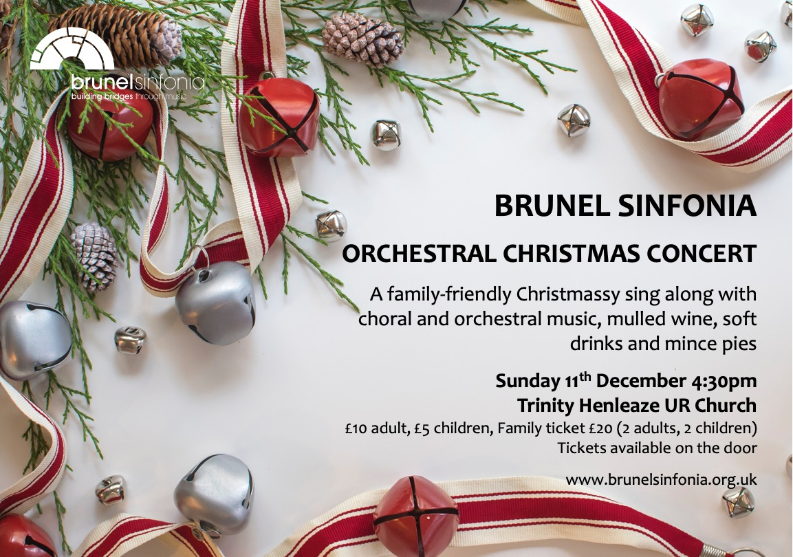 brunelsinfonia's tweet image. A date for your diary! Our annual #christmas concert is coming up on Sat 11th Dec in #henleaze.  Lots of #carols and plenty of #mulledwine and #mincepies  Tickets on the door