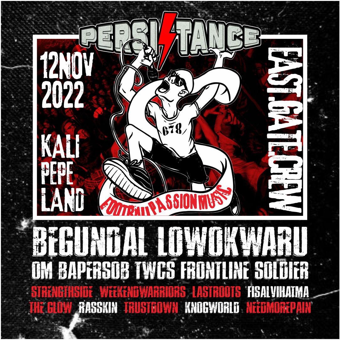 lastroots_'s tweet photo. Don’t miss it ! Here we go ! @persistance1923
Senang rasanya bisa turut serta pada perhelatan persistance tahun ini.
Nantikan 12 November 2022 di Kalipepe Land.
Join the line sign your name!
#letsjoinwithus #noticketnogigs
#lastroots #eastgatecrew #persistance2022 https://t.co/FsSj76aQ58