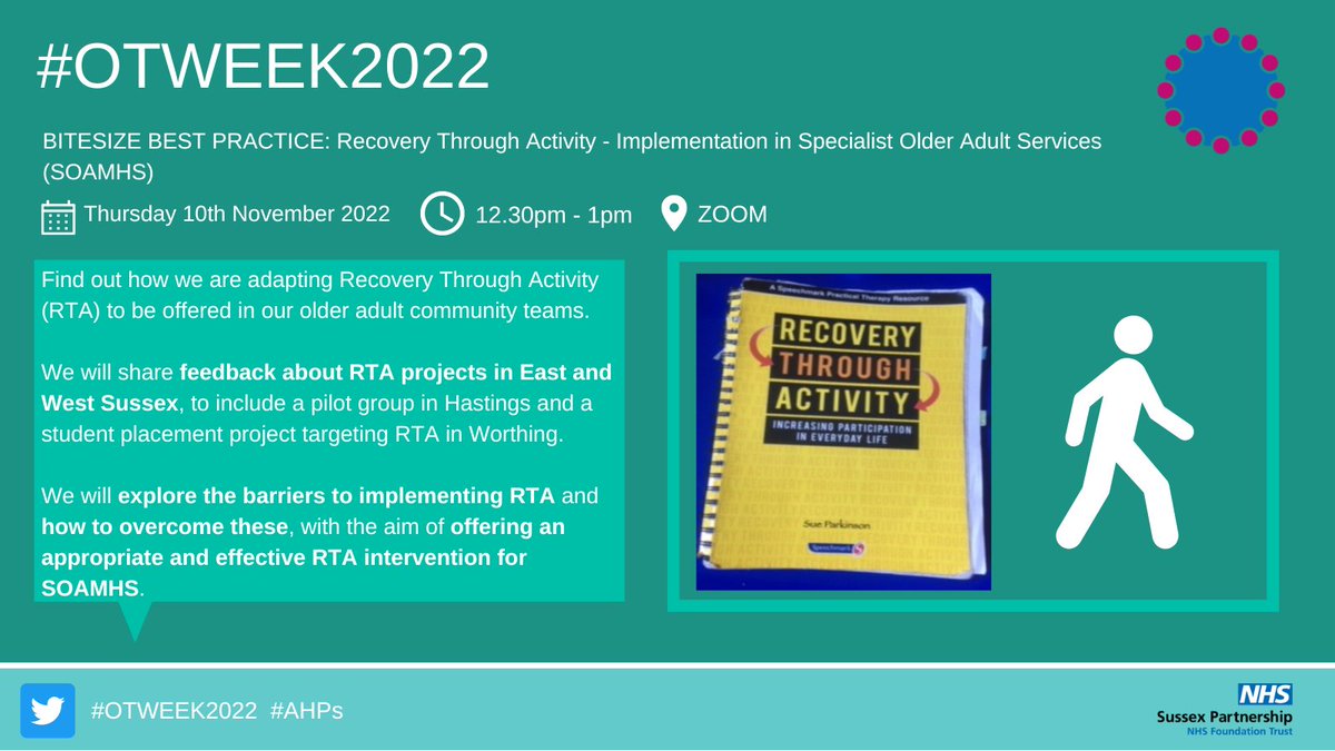 Happy #OTWeek2022! This week we will be hosting a series of Bitesize Best Practice sessions, so we can share our latest work, advice and top tips to help you hone your skills. Keep your eyes peeled for our first session today - Send us a DM to find out more 👇