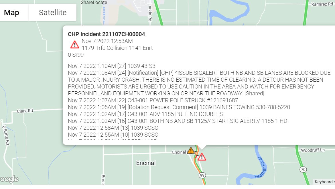 CaltransDist3's tweet image. Highway 99 in @CountyofSutter is blocked in both directions at Lomo Crossing in Live Oak due to a major injury crash. No ETO.