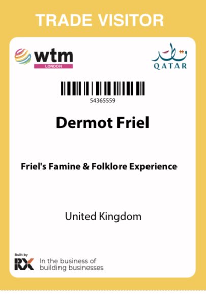 FrielsbarFriel's tweet photo. Attending #WTMLDN at @ExCeLLondon today along with @MidUlster_DC Looking forward to it #Embraceagiantspirit #unwindingtime https://t.co/jPJFYxIduJ