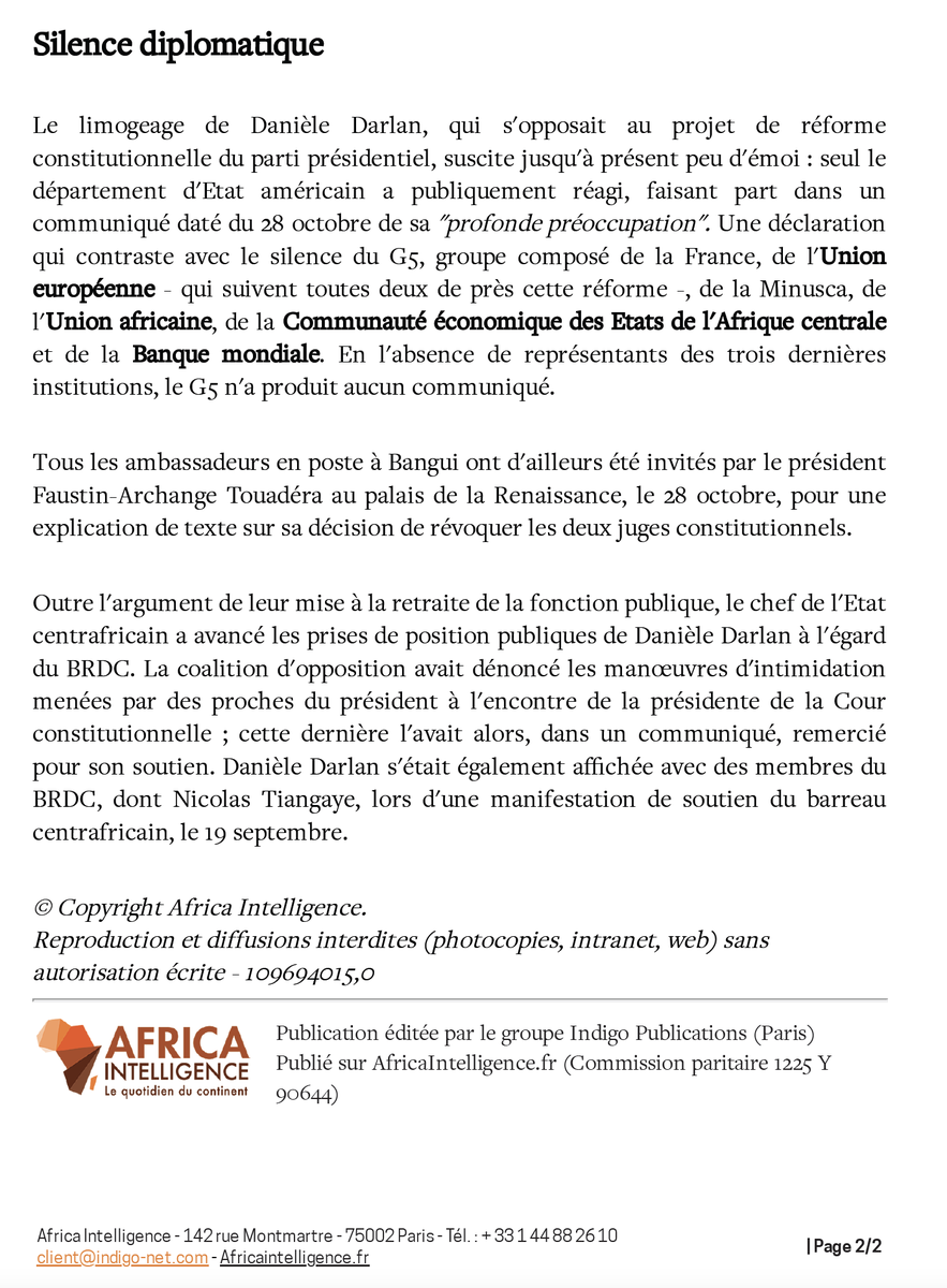 YogIabnj's tweet photo. #Rca🇨🇫: Que peut-on attendre de la diplomatie secrète des chancelleries et autres représentations diplomatiques en #Centrafrique au sujet de la Réforme constitutionnelle entreprise par @FA_Touadera et le parti présidentiel ? @Africa_In_FR fait des observations. #RcaDebout https://t.co/EIMTmIIbuw