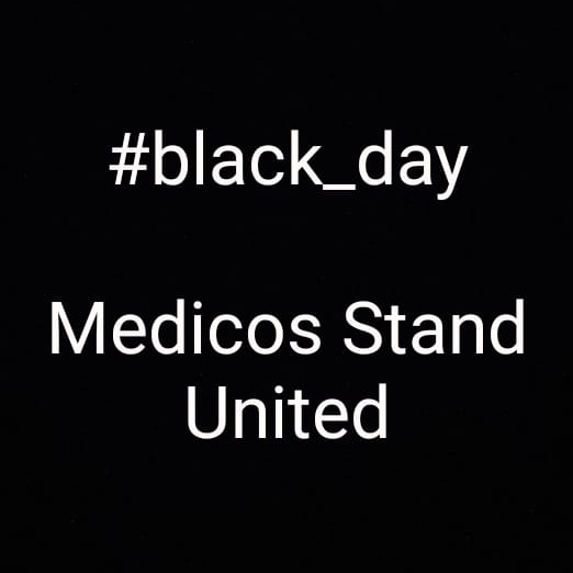 sheokeey's tweet photo. Nationwide black day to show solidarity for condemning the unfair police action on peacefully protesting PGIMS Rohtak students
At SHKM GMC Haryana 
#shameonharyanagovt
@cmohry @ANI @ndtv @ravishndtv @FordaIndia @RDA_India @dpradhanbjp @mansukhmandviya https://t.co/X3tFSjonoA