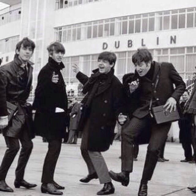DublinAirport's tweet photo. 59 years ago today, these (fab) four lads landed at @DublinAirport to play what would be their only ever Irish shows at the Adelphi Theatre in Dublin. 🎸 https://t.co/qNDEOEttvn