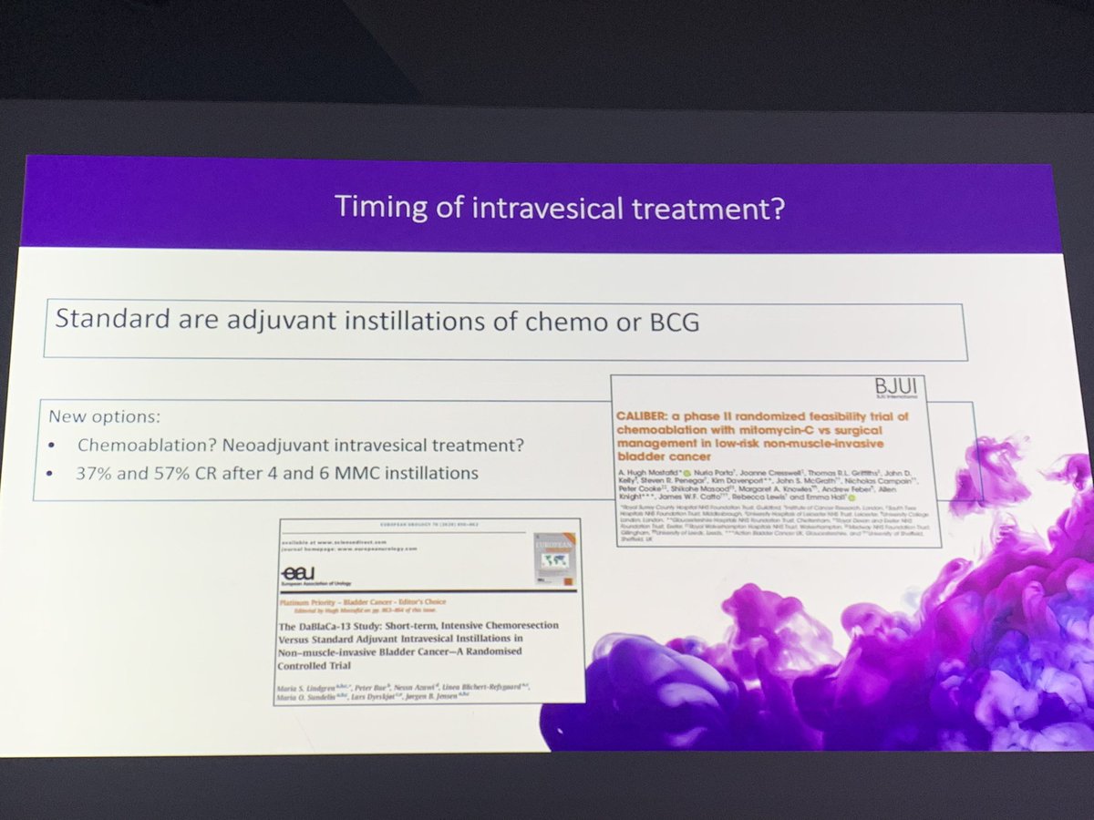 @MarekBabjuk describes novel intravesical treatments for NMIBC. Is neoadjuvant going to be adopted? Some evidence from UK #CALIBER study @ahmostafid @BAUSurology @BSoT_UK @Uroweb