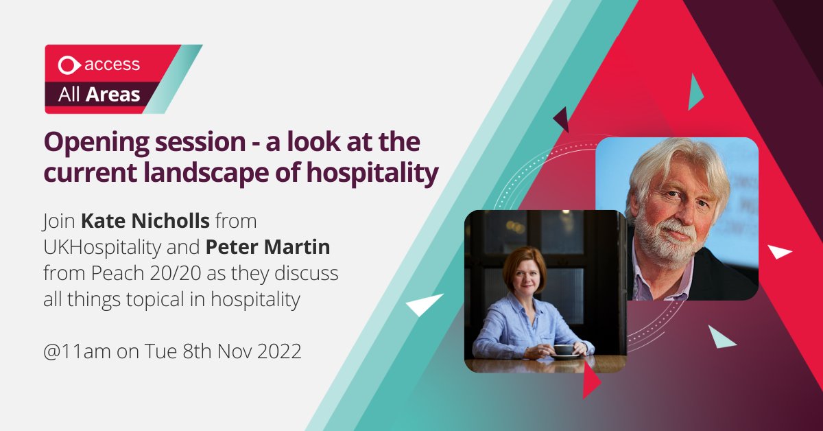 cpllearning's tweet image. The @Access_Hosp Access All Areas free digital event is back! 

Fresh thinking hospitality - technology, expertise and strategies to take you into 2023

Kicking things off tomorrow is @UKHospKate in conversation with @peterm4rtin 

Register and join here: bit.ly/3CouVhx